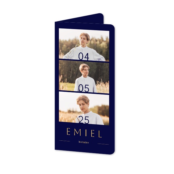 Faire-part 2 volets Pano portrait coins arrondis 9,3 x 19,6 cm Faire-part 2 volets Pano portrait coins arrondis 9,3 x 19,6 cm