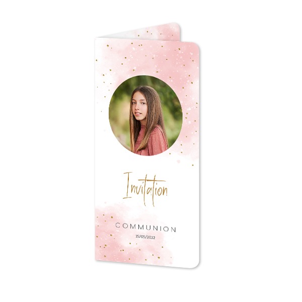 Folded Card Panoramic portrait rounded corners 9,3 x 19,6 cm