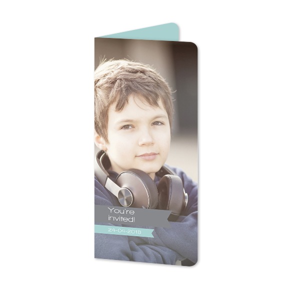 Folded Card Panoramic portrait rounded corners 9,3 x 19,6 cm
