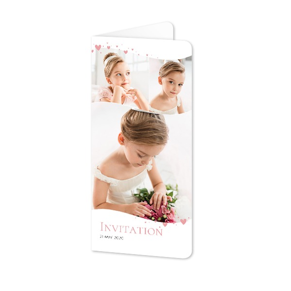 Folded Card Panoramic portrait rounded corners 9,3 x 19,6 cm