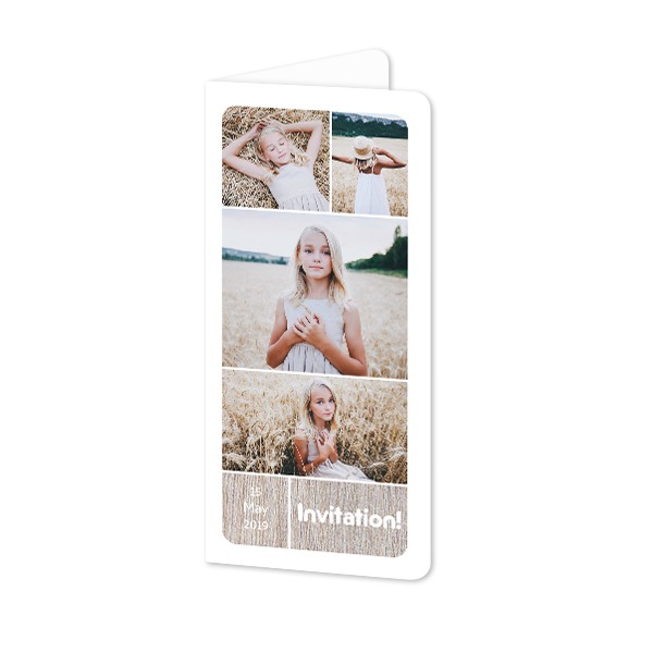 Faire-part 2 volets Pano portrait coins arrondis 9,3 x 19,6 cm Faire-part 2 volets Pano portrait coins arrondis 9,3 x 19,6 cm