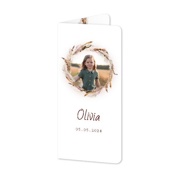 Folded Card Panoramic portrait rounded corners 9,3 x 19,6 cm