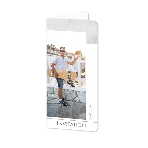 Folded Card Panoramic portrait rounded corners 9,3 x 19,6 cm