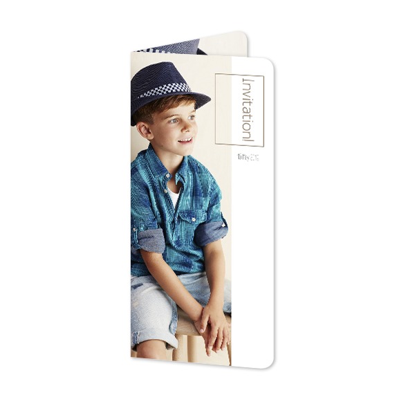 Folded Card Panoramic portrait rounded corners 9,3 x 19,6 cm