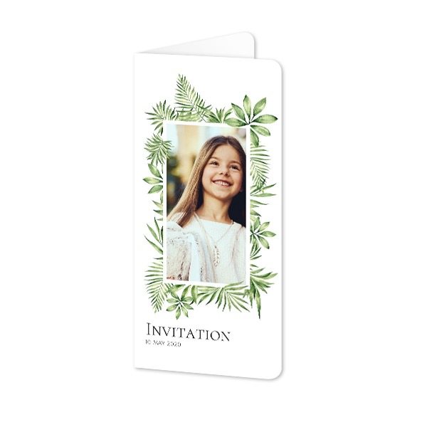Folded Card Panoramic portrait rounded corners 9,3 x 19,6 cm