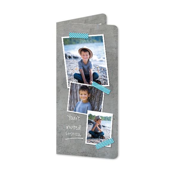 Folded Card Panoramic portrait rounded corners 9,3 x 19,6 cm