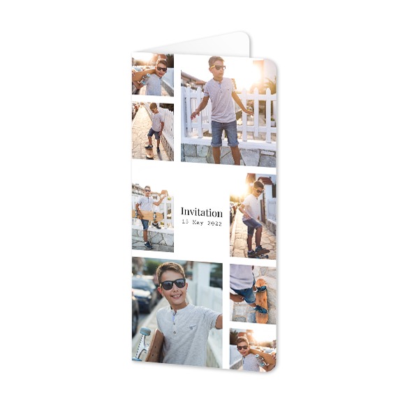 Folded Card Panoramic portrait rounded corners 9,3 x 19,6 cm