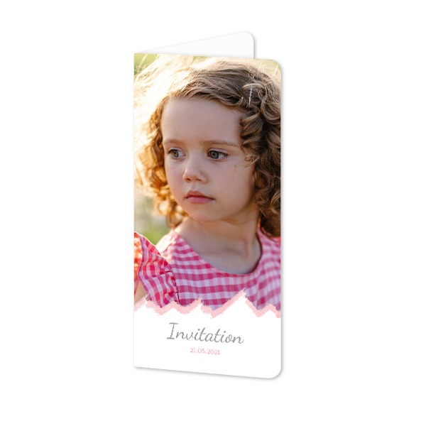 Folded Card Panoramic portrait rounded corners 9,3 x 19,6 cm