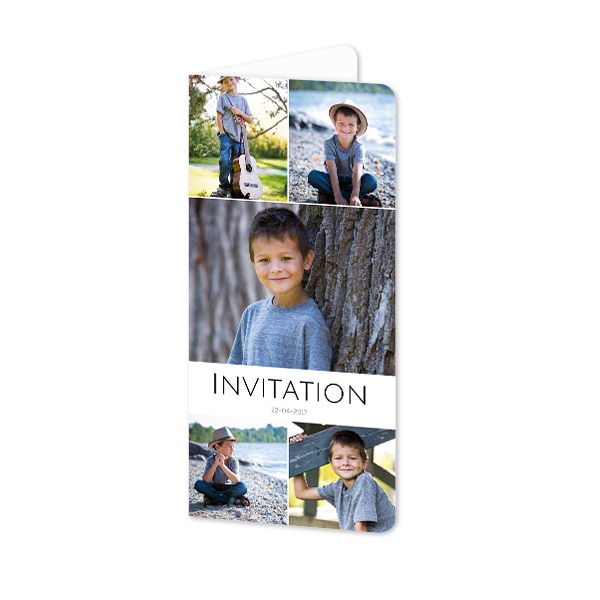 Foldede Fotokort Pano portræt runde hjørner 9,3 x 19,6 cm