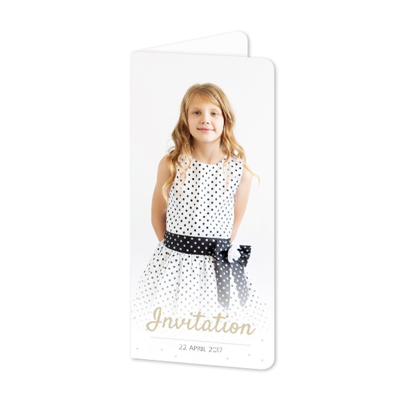 Folded Card Panoramic portrait rounded corners 9,3 x 19,6 cm