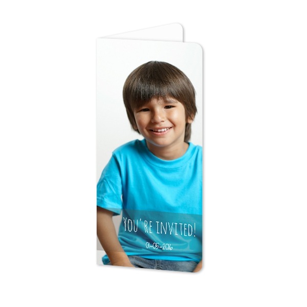 Folded Card Panoramic portrait rounded corners 9,3 x 19,6 cm