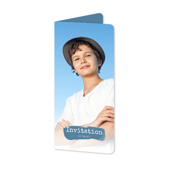 Folded Card Panoramic portrait rounded corners 9,3 x 19,6 cm