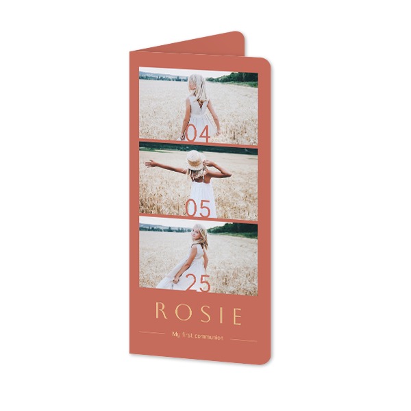 Folded Card Panoramic portrait rounded corners 9,3 x 19,6 cm