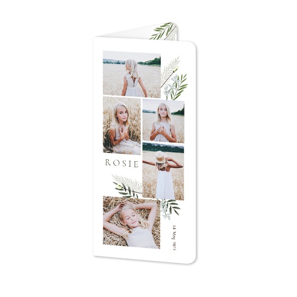 Faire-part 2 volets Pano portrait coins arrondis 9,3 x 19,6 cm