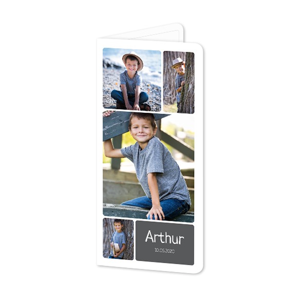 Folded Card Panoramic portrait rounded corners 9,3 x 19,6 cm