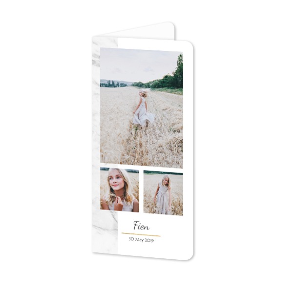 Foldede Fotokort Pano portræt runde hjørner 9,3 x 19,6 cm