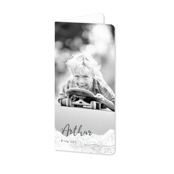 Folded Card Panoramic portrait rounded corners 9,3 x 19,6 cm