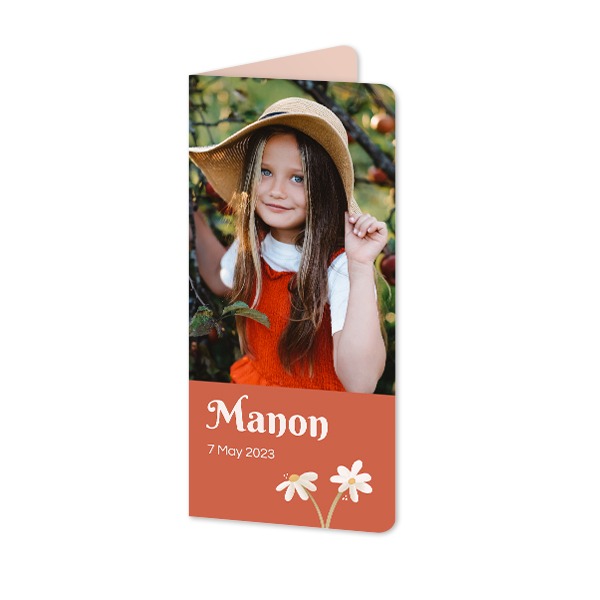 Folded Card Panoramic portrait rounded corners 9,3 x 19,6 cm