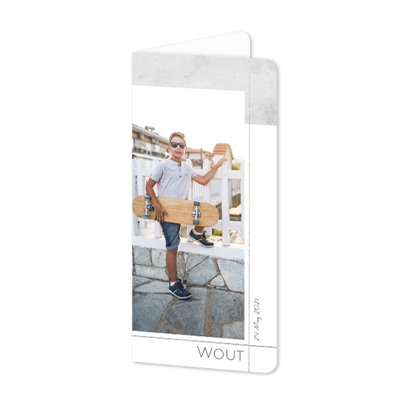 Folded Card Panoramic portrait rounded corners 9,3 x 19,6 cm