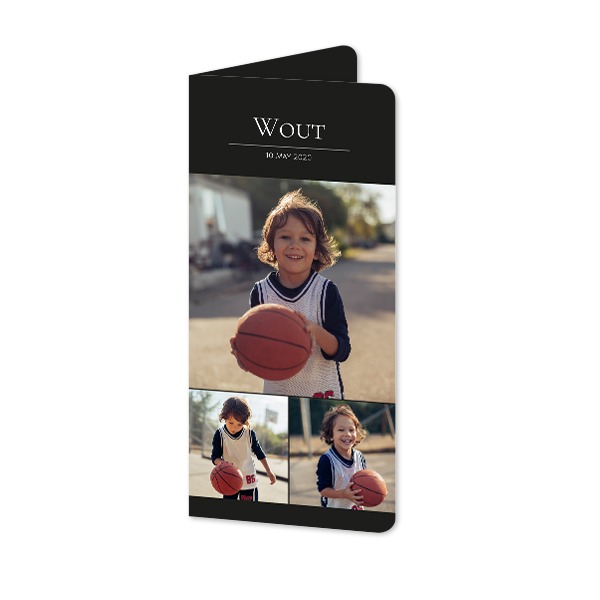 Folded Card Panoramic portrait rounded corners 9,3 x 19,6 cm