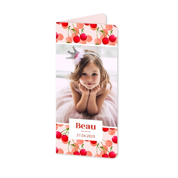 Folded Card Panoramic portrait rounded corners 9,3 x 19,6 cm