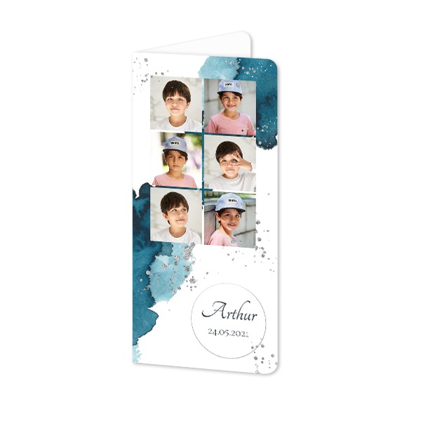Folded Card Panoramic portrait rounded corners 9,3 x 19,6 cm