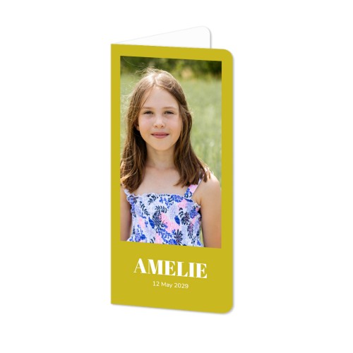 Folded Card Panoramic portrait rounded corners 9,3 x 19,6 cm