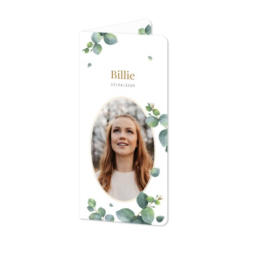 Folded Card Panoramic portrait rounded corners 9,3 x 19,6 cm