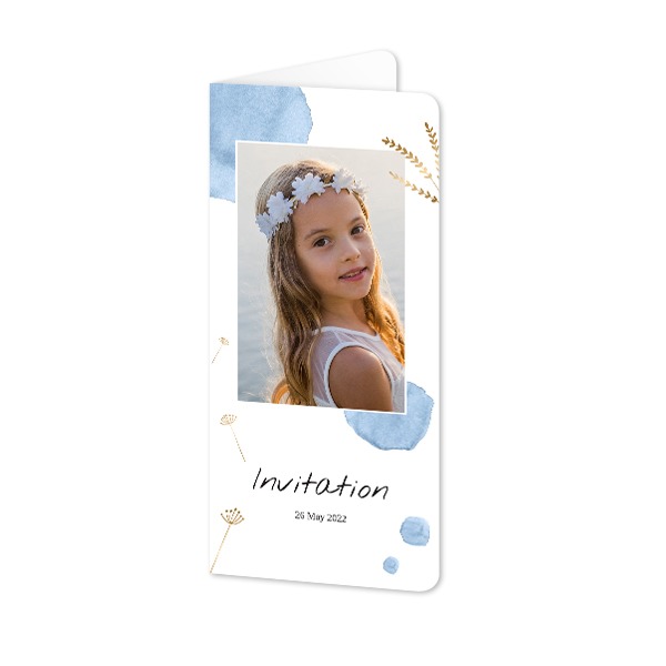 Folded Card Panoramic portrait rounded corners 9,3 x 19,6 cm