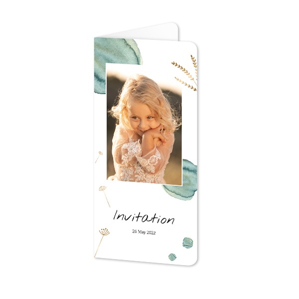 Folded Card Panoramic portrait rounded corners 9,3 x 19,6 cm