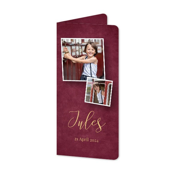 Folded Card Panoramic portrait rounded corners 9,3 x 19,6 cm