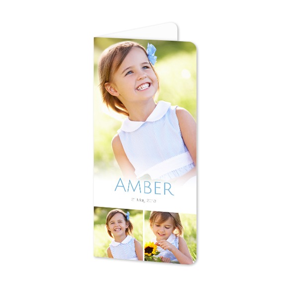 Folded Card Panoramic portrait rounded corners 9,3 x 19,6 cm