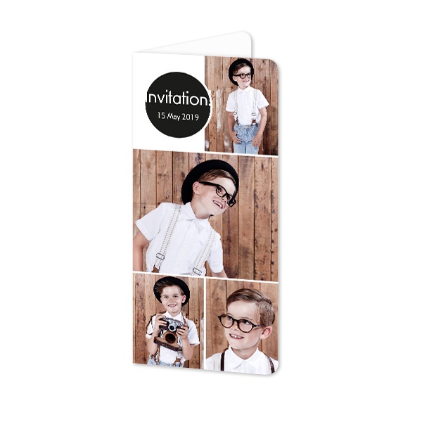 Folded Card Panoramic portrait rounded corners 9,3 x 19,6 cm