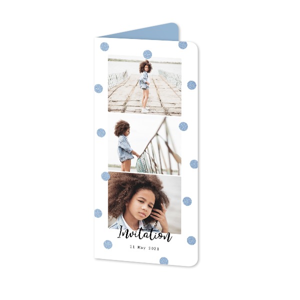 Folded Card Panoramic portrait rounded corners 9,3 x 19,6 cm