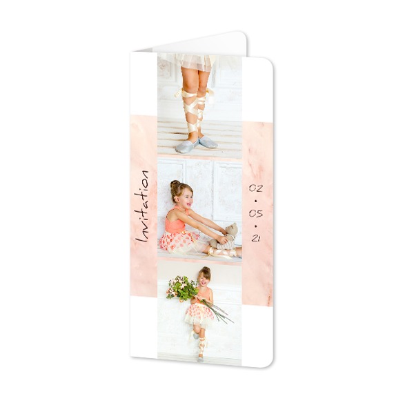 Folded Card Panoramic portrait rounded corners 9,3 x 19,6 cm