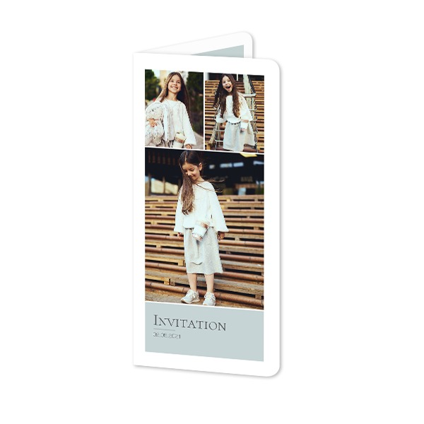 Folded Card Panoramic portrait rounded corners 9,3 x 19,6 cm