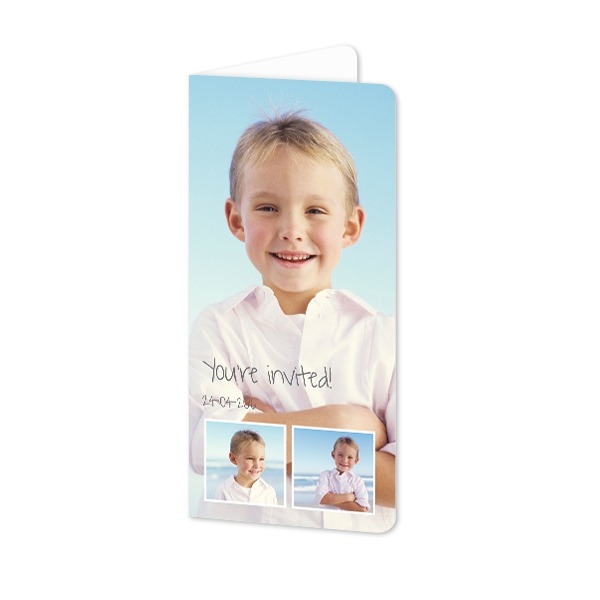 Folded Card Panoramic portrait rounded corners 9,3 x 19,6 cm