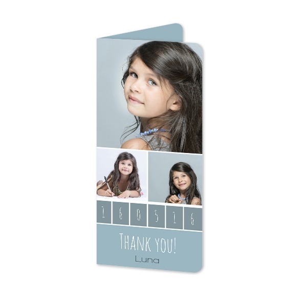 Folded Card Panoramic portrait rounded corners 9,3 x 19,6 cm