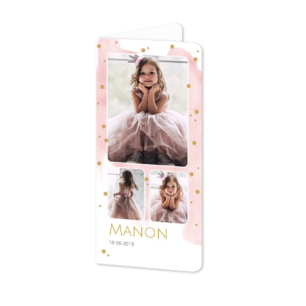 Folded Card Panoramic portrait rounded corners 9,3 x 19,6 cm