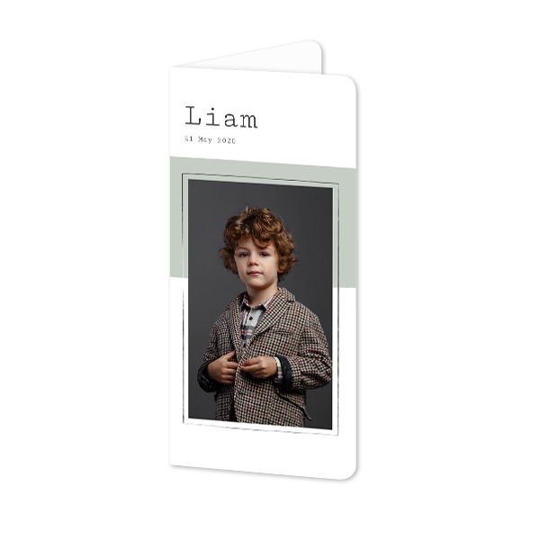 Foldede Fotokort Pano portræt runde hjørner 9,3 x 19,6 cm