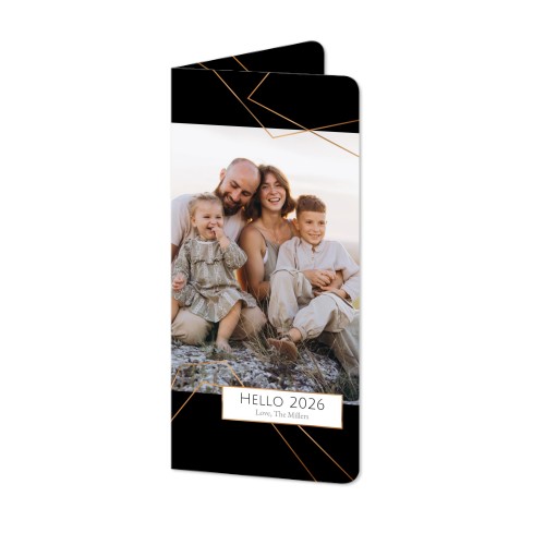 Folded Card Panoramic portrait rounded corners 9,3 x 19,6 cm