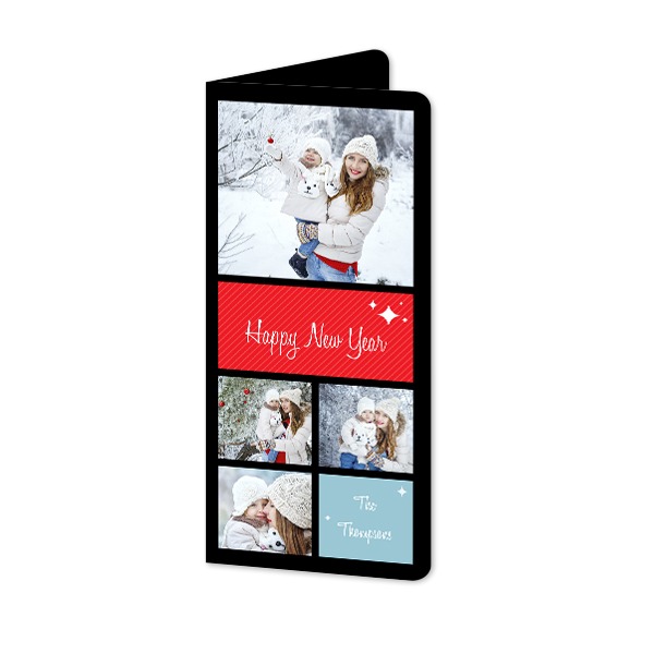 Doble Fotokort Pano stående runde hjørner 9,3 x 19,6 cm