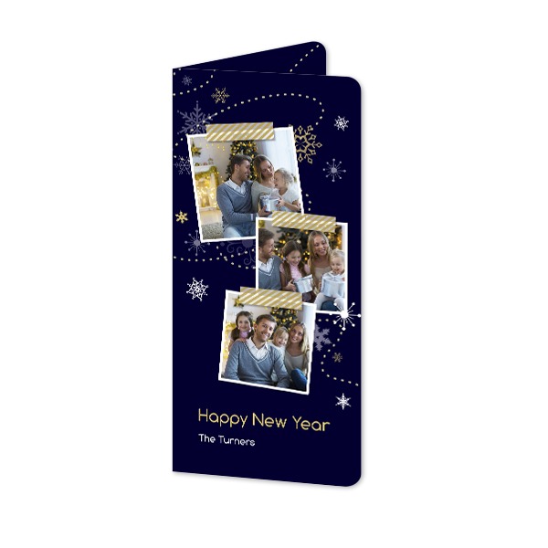 Folded Card Panoramic portrait rounded corners 9,3 x 19,6 cm