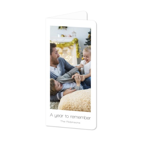 Folded Card Panoramic portrait rounded corners 9,3 x 19,6 cm