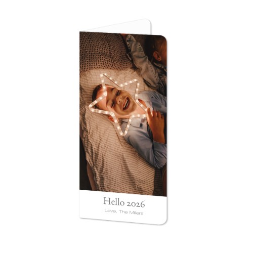 Folded Card Panoramic portrait rounded corners 9,3 x 19,6 cm