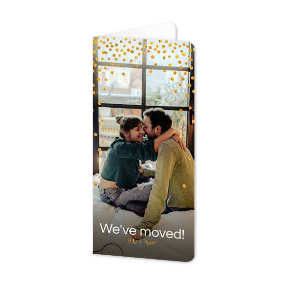 Falt-Grusskarte Pano Hochformat mit abgerundeten Ecken 9,3 x 19,6 cm