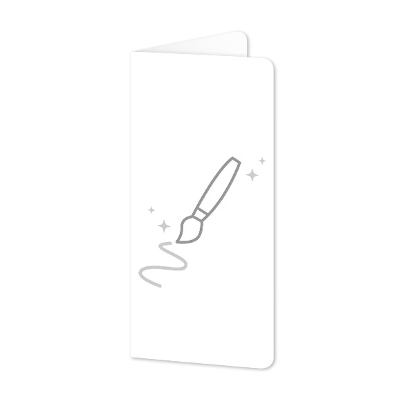 Folded Card Panoramic portrait rounded corners 9,3 x 19,6 cm