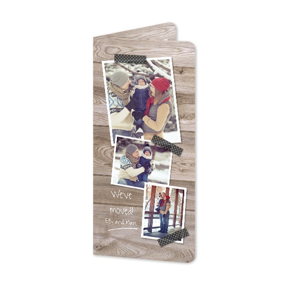 Falt-Grusskarte Pano Hochformat mit abgerundeten Ecken 9,3 x 19,6 cm