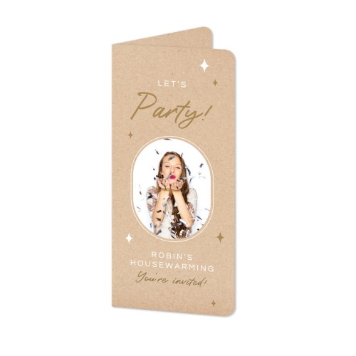 Folded Card Panoramic portrait rounded corners 9,3 x 19,6 cm