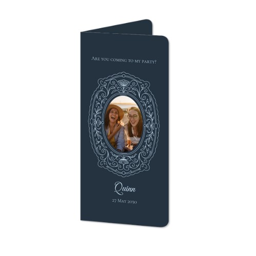 Folded Card Panoramic portrait rounded corners 9,3 x 19,6 cm